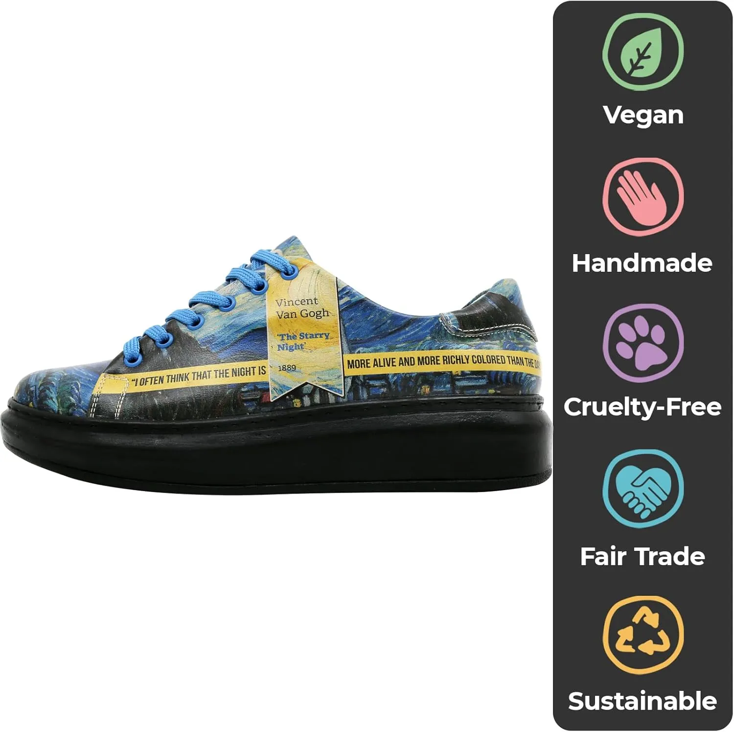 Wedge Platform Sneakers for Women - Handmade Vegan Leather, Unique Chunky Sneakers