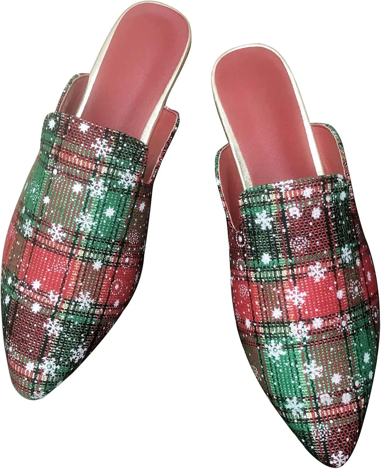 WENJIAZHIZHI Mules for Women Slip On Women's Flats Comfortable Closed Pointed Toe Backless Loafers Womens Clogs Mules