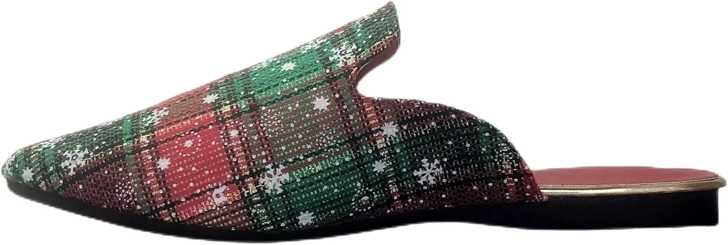 WENJIAZHIZHI Mules for Women Slip On Women's Flats Comfortable Closed Pointed Toe Backless Loafers Womens Clogs Mules