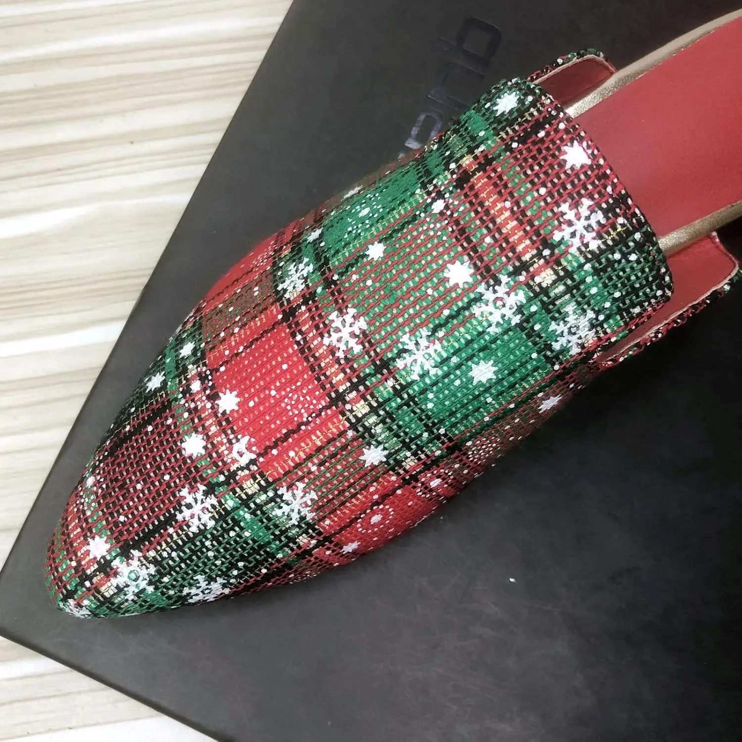 WENJIAZHIZHI Mules for Women Slip On Women's Flats Comfortable Closed Pointed Toe Backless Loafers Womens Clogs Mules