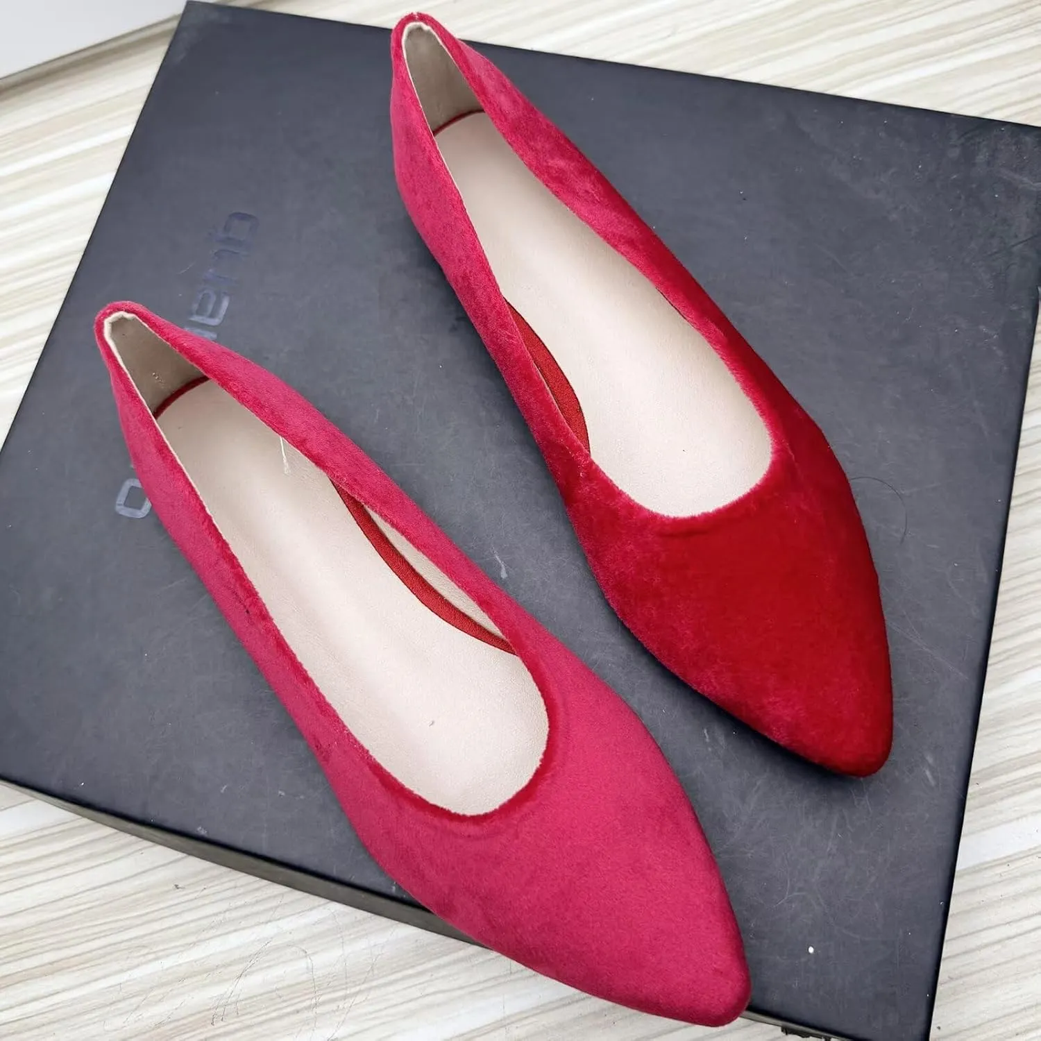 WENJIAZHIZHI Women's Pointed Toe Ballet Flats Elegant Slip-Ons Female Flat Shoes Comfortable Work Shoes Female Loafers