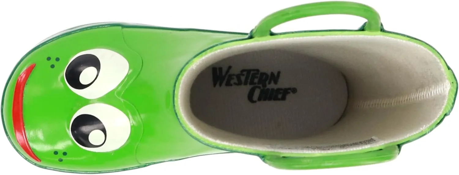 Western Chief Rain Boots with Pull on Handles for Toddlers and Kids - Premium Waterproof Boots for Boys and Girls