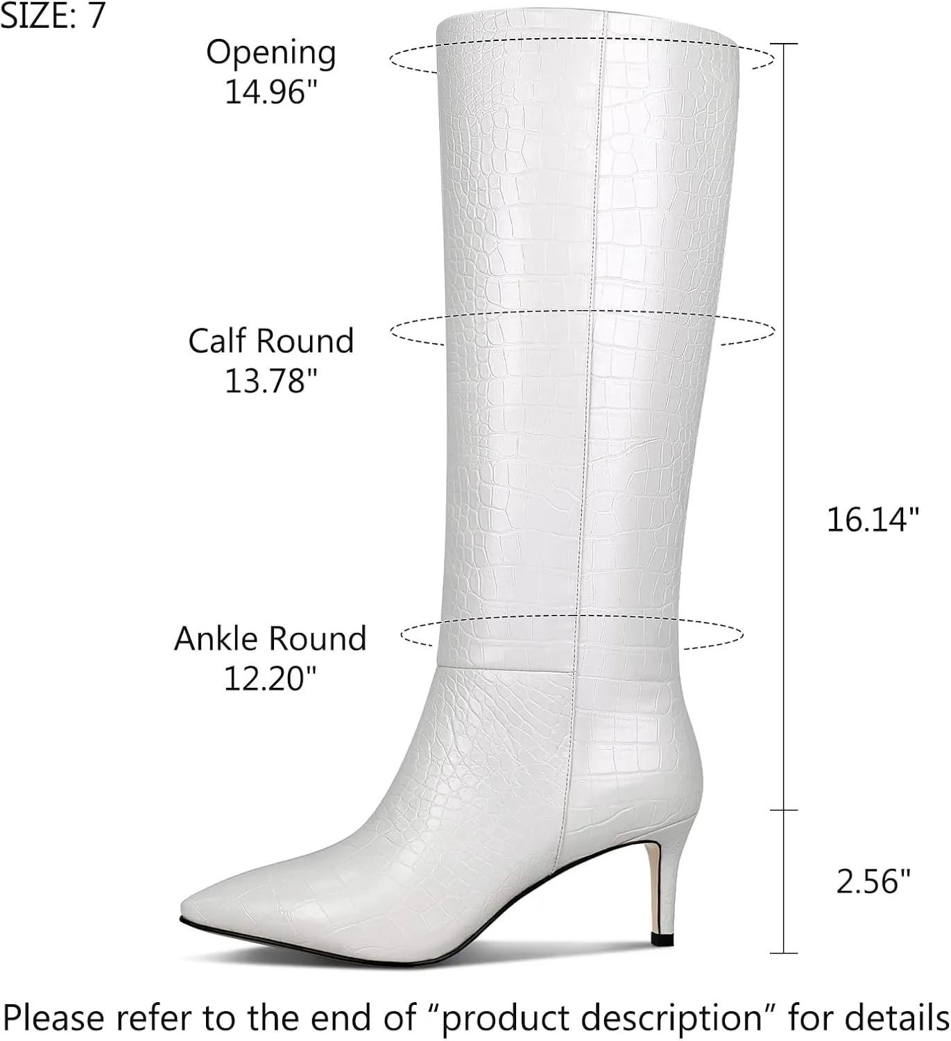 wetkiss Knee High Boots for Women, with Kitten Heel and Pointed Toe Design, Classic and Sexy