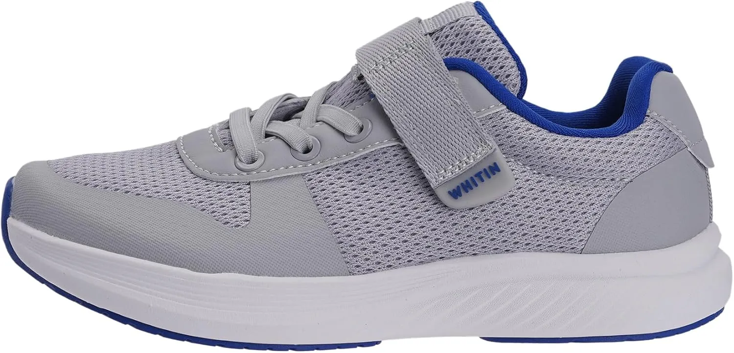 WHITIN Kids Wide Toe Box Running Tennis Shoes   Zero Drop Sole Sport Sneakers for Boys/Girls