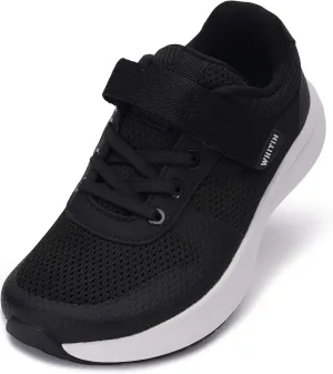 WHITIN Kids Wide Toe Box Running Tennis Shoes   Zero Drop Sole Sport Sneakers for Boys/Girls
