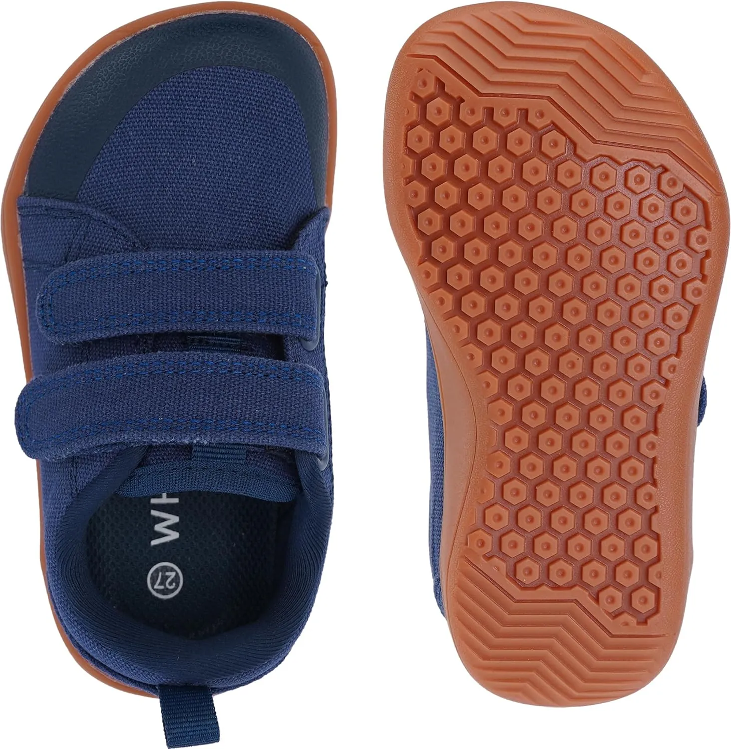 WHITIN Toddler/Boys/Girls Barefoot Shoes | Kids Wide Width Minimalist Sneakers | Classic Canvas | Supports Natural Foot Growth