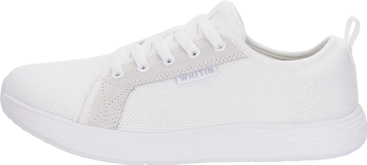 WHITIN Women's Wide Toe Box Shoes with Soft Smooth Inner | Wide Width Fashion Diabetic Sneakers | Zero Drop Sole