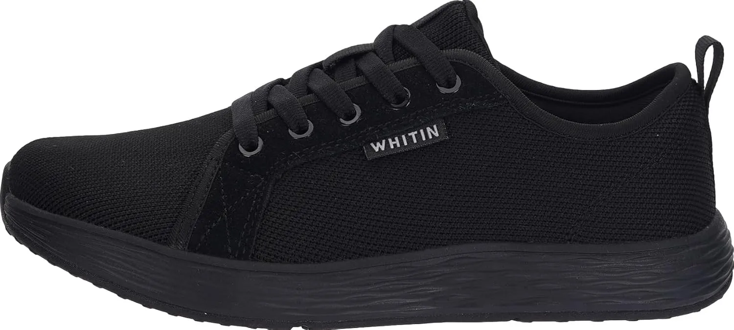 WHITIN Women's Wide Toe Box Shoes with Soft Smooth Inner | Wide Width Fashion Diabetic Sneakers | Zero Drop Sole