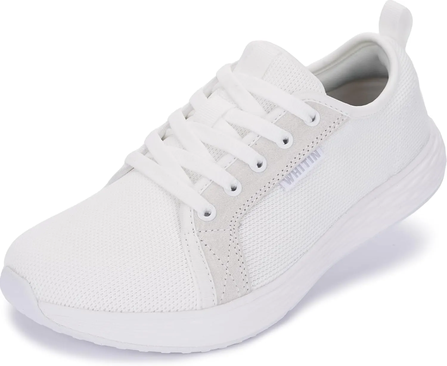 WHITIN Women's Wide Toe Box Shoes with Soft Smooth Inner | Wide Width Fashion Diabetic Sneakers | Zero Drop Sole