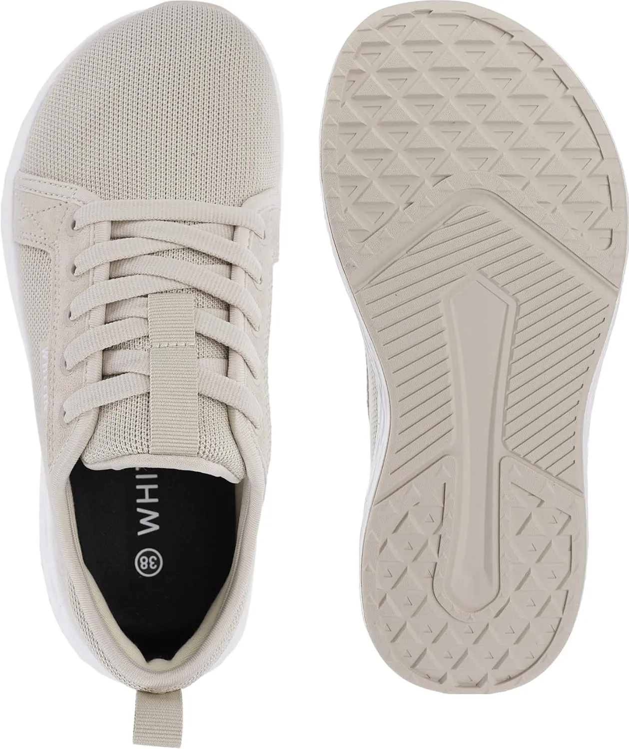 WHITIN Women's Wide Toe Box Shoes with Soft Smooth Inner | Wide Width Fashion Diabetic Sneakers | Zero Drop Sole