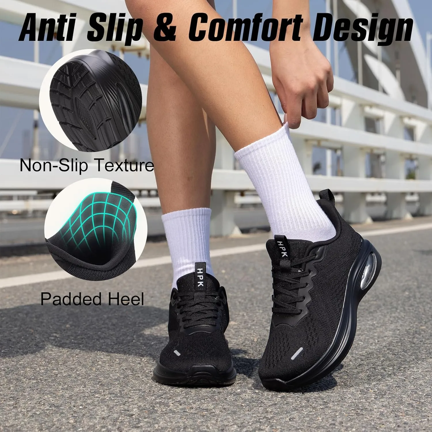 Wide Toe Box Shoes Women Air Cushion Running Shoes Extra Wide Width Sneakers Ultra Light Tennis Arch Support Walking Diabetic Plantar Fasciitis Athletic