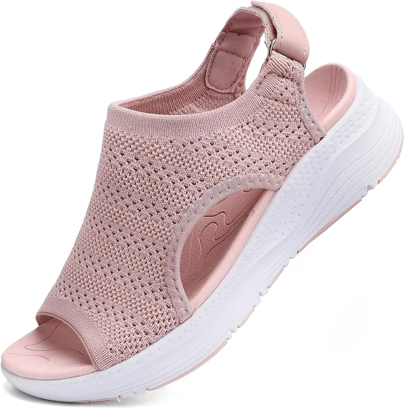 Women Arch Support Orthotic Walking Sandals Open Toe Adjustable Ankle Strap