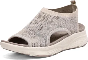 Women Walking Sandals Arch Support Orthotic Comfortable Plantar Fasciitis Non-slip Casual Open Toe Sport Sandals for Athletic Summer Beach