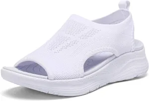Women Walking Sandals Arch Support Orthotic Comfortable Plantar Fasciitis Non-slip Casual Open Toe Sport Sandals for Athletic Summer Beach