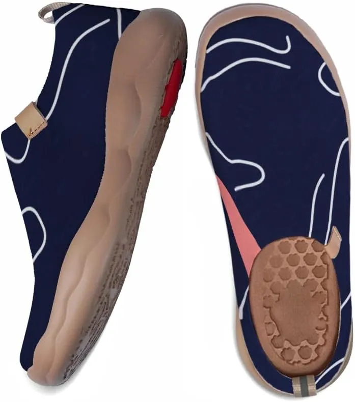 Women's Art Painted Flats Shoes Knitted Slip On Loafers Lightweight Soft Walking Sneakers Colorful Graffiti