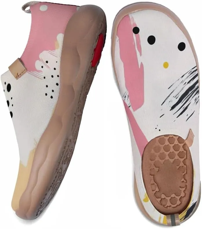 Women's Art Painted Travel Shoes Knitted Slip On Loafers Lightweight Walking Casual Sneakers