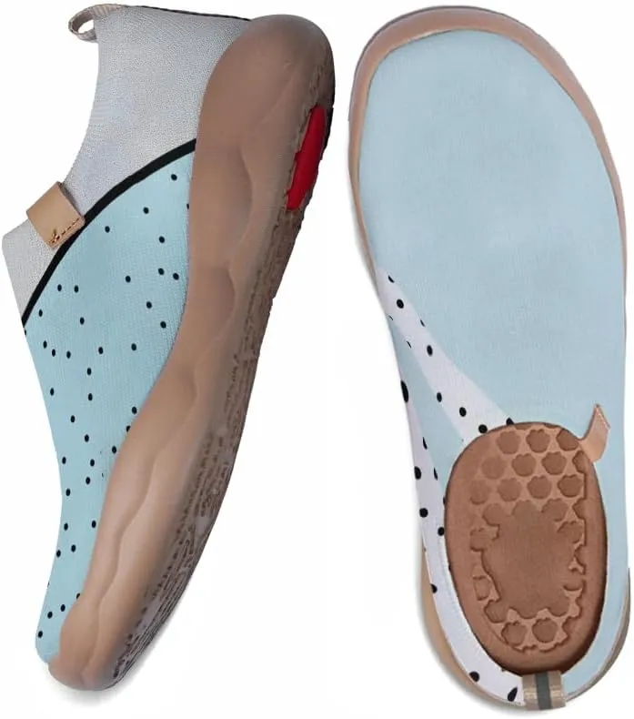 Women's Art Painted Travel Shoes Knitted Slip On Loafers Lightweight Walking Casual Sneakers