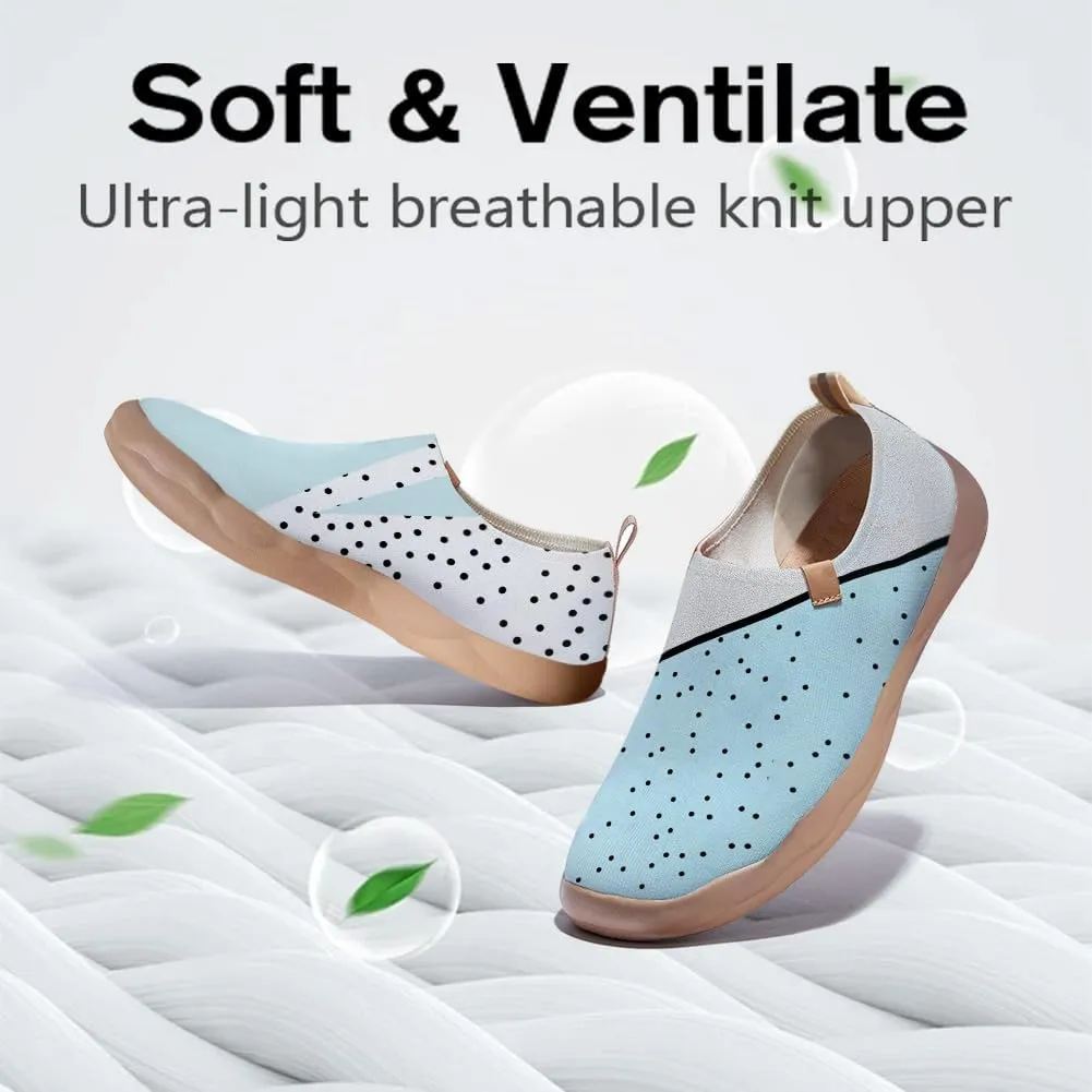 Women's Art Painted Travel Shoes Knitted Slip On Loafers Lightweight Walking Casual Sneakers