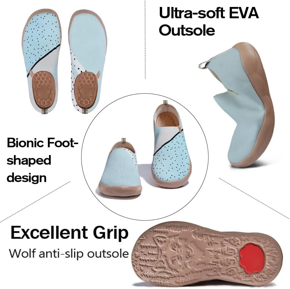 Women's Art Painted Travel Shoes Knitted Slip On Loafers Lightweight Walking Casual Sneakers