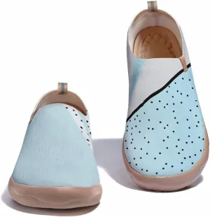 Women's Art Painted Travel Shoes Knitted Slip On Loafers Lightweight Walking Casual Sneakers