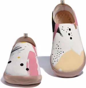 Women's Art Painted Travel Shoes Knitted Slip On Loafers Lightweight Walking Casual Sneakers