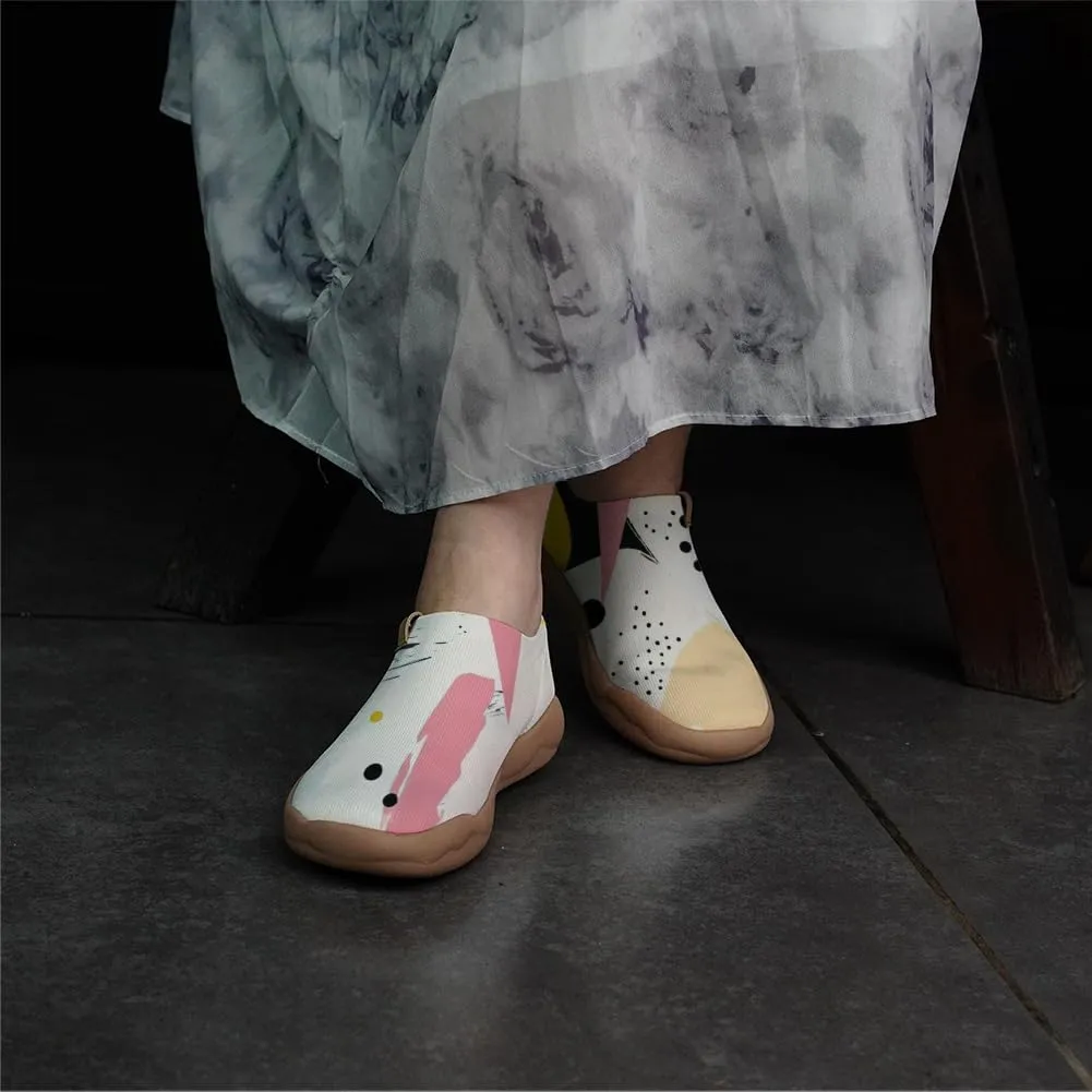 Women's Art Painted Travel Shoes Knitted Slip On Loafers Lightweight Walking Casual Sneakers