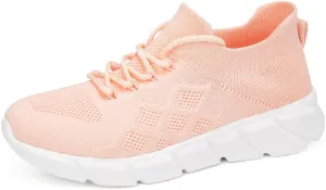 Women's Breathable Mesh Lace Up Sneakers Road Running Walking Sock Shoes