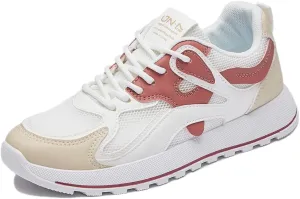 Women's Breathable Platform Sneakers Lightweight Comfort Non-Slip Walking Shoes Campus Mall Travel