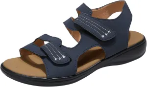 Women’s Classic Buckle Strap Sandals with Soft Sole Summer Sport Flat Sandal Hollow Out Shoes for Everyday Wear