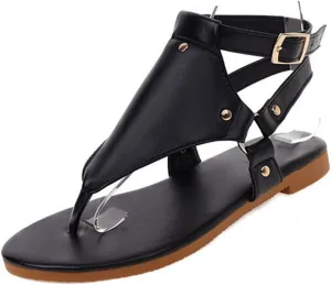 Women's Colorful Snakeskin Sandals with Adjustable Strap Casual Summer Beach T-Strap Flats Vintage Sandal Footwear
