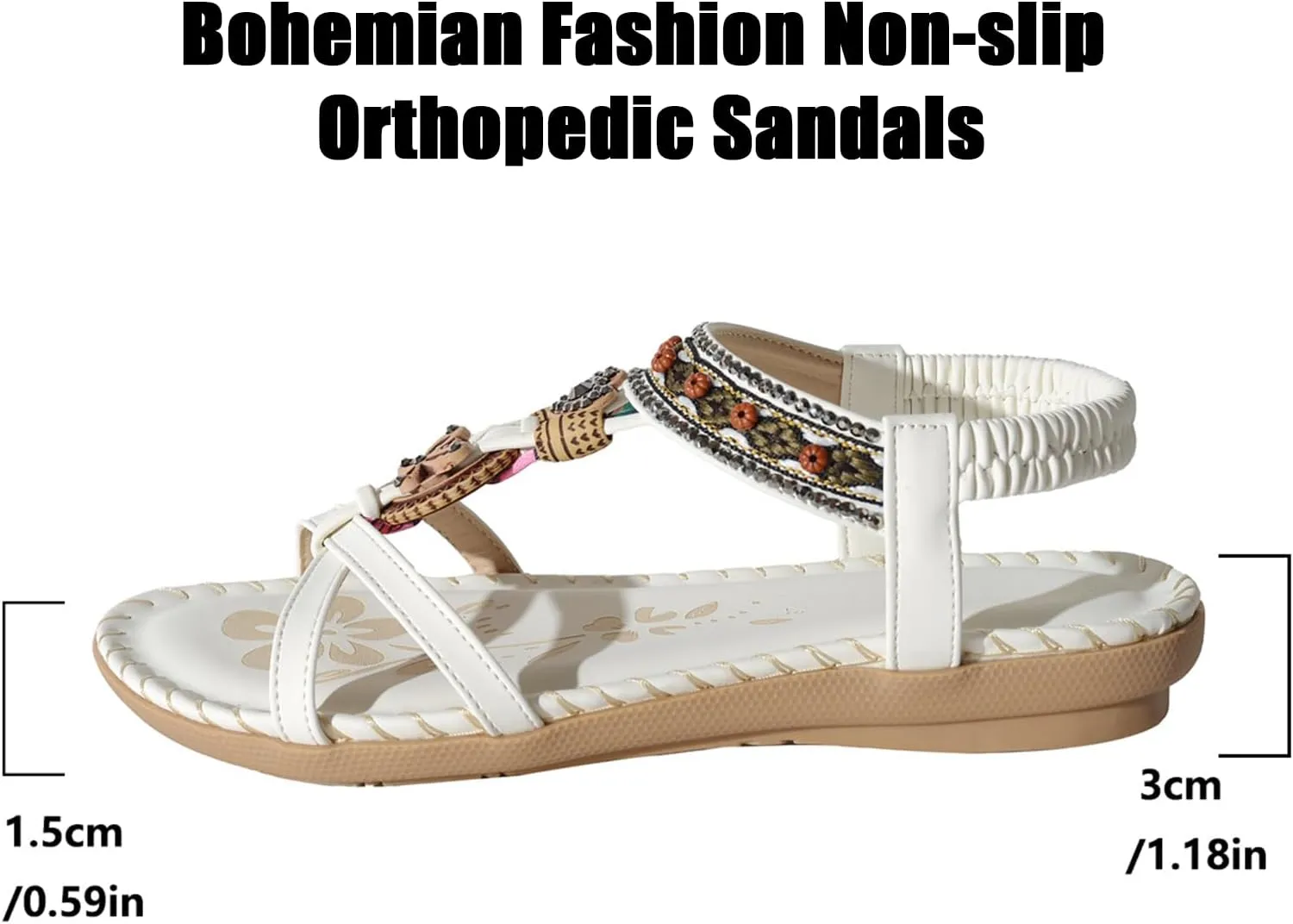 Women's Elegant Rhinestone Butterfly Flat Sandals, Citadel Sandals, Bohemian Fashion Non-slip Orthopedic Sandal