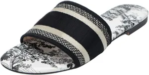 Women'S Embroidered Band Sandals Open Toe Flat Sandals Summer Shoes