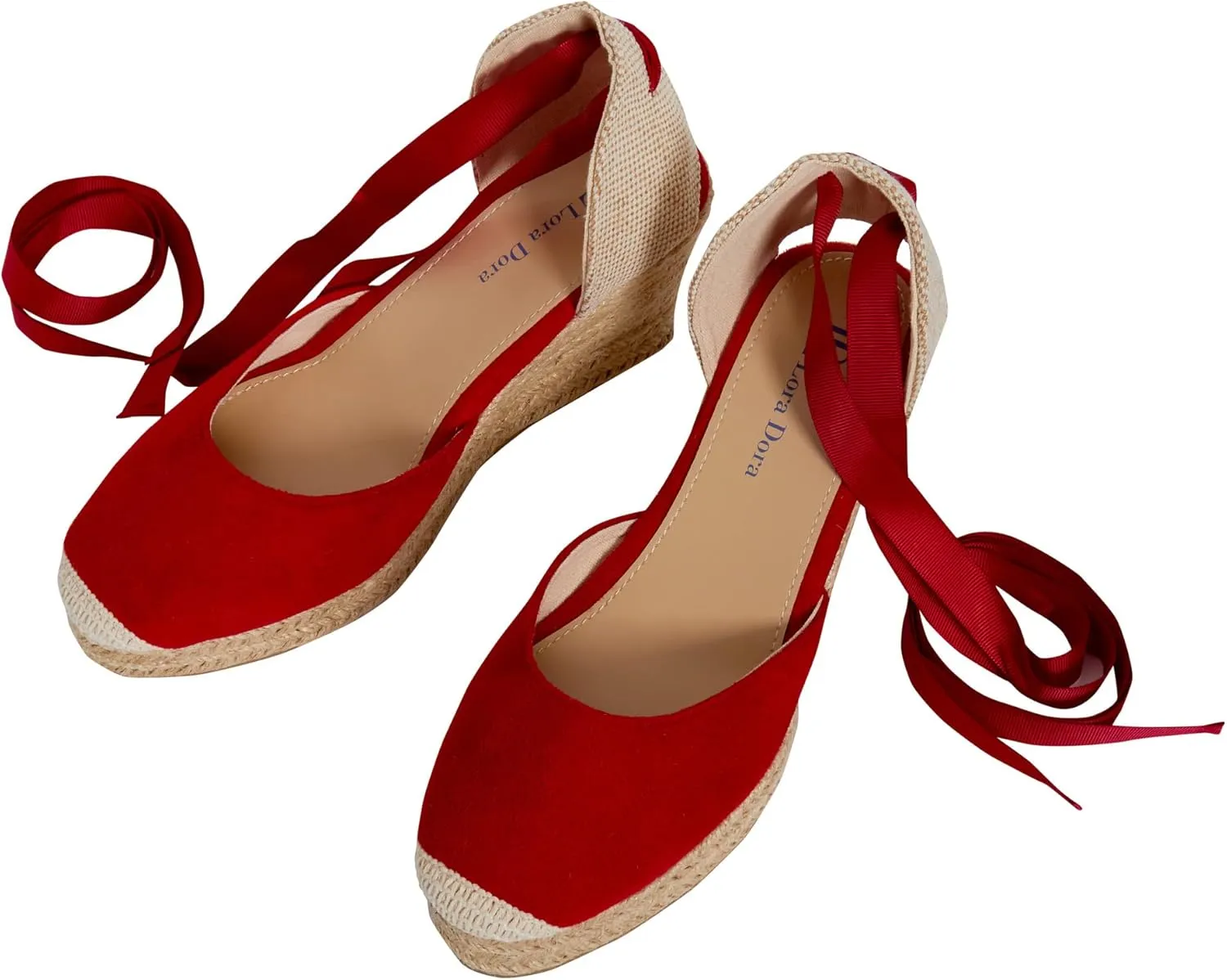 Womens Espadrille Wedge Sandals Ladies Strappy Hessian Wedges Summer Shoes Ankle Tie Leg Straps
