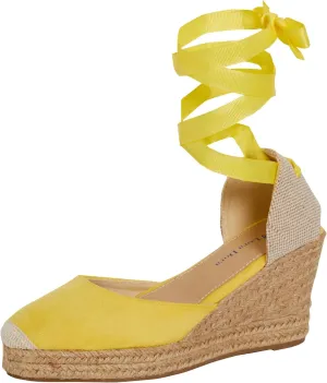 Womens Espadrille Wedge Sandals Ladies Strappy Hessian Wedges Summer Shoes Ankle Tie Leg Straps
