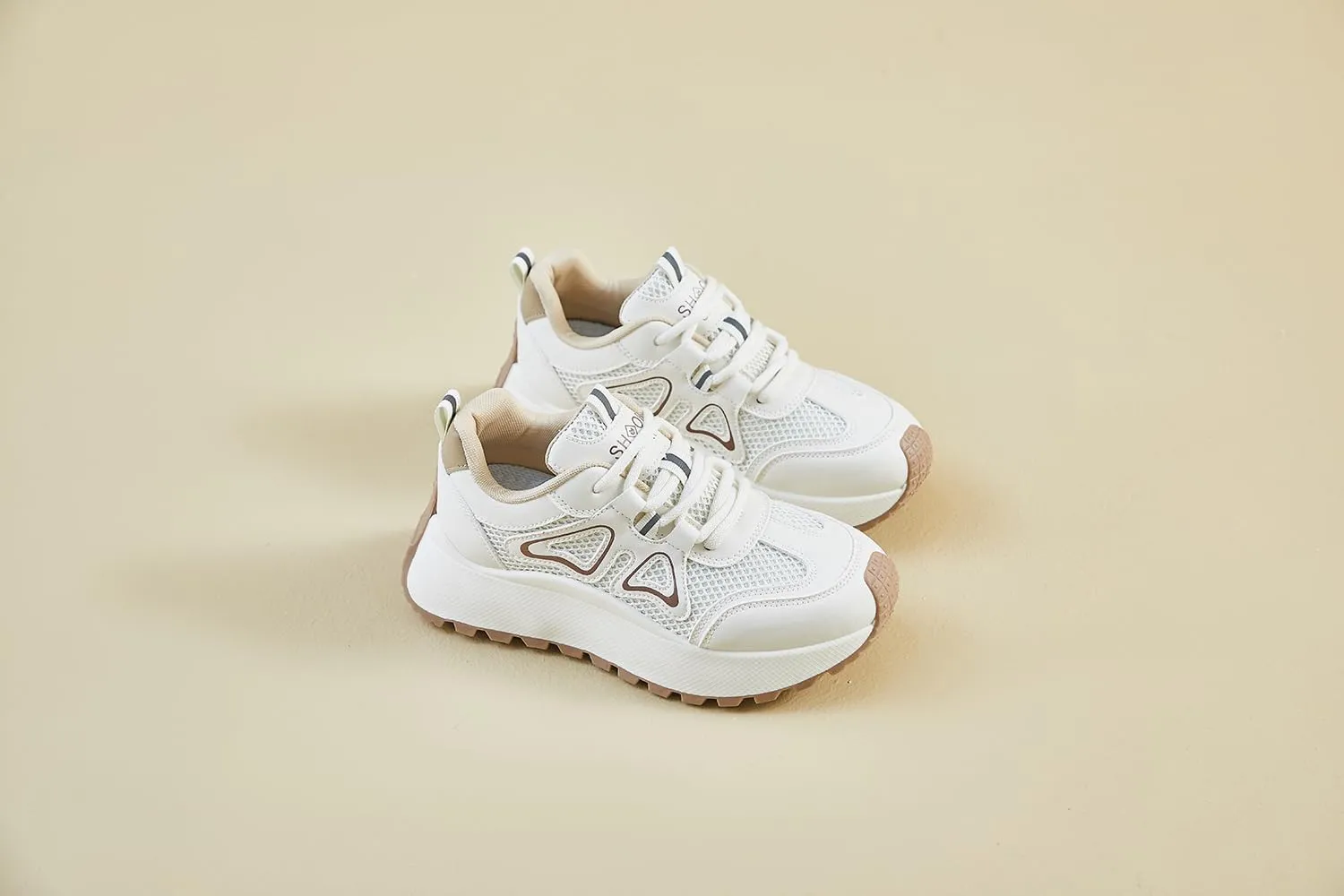 Women's Fashion Breathable Mesh Platform Sneakers College Girls Campus Walking Shoes