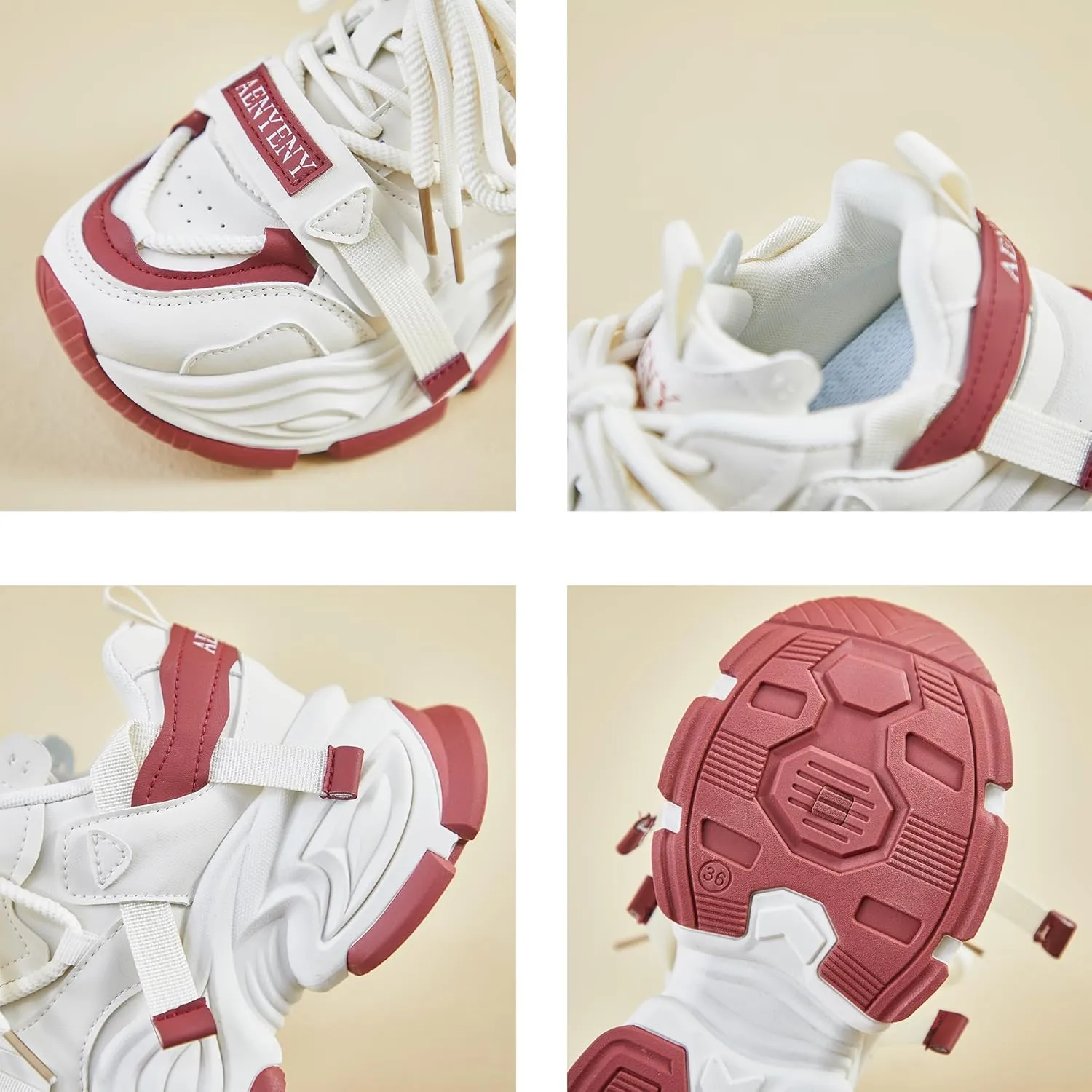 Women's Fashion Chunky Sneakers Comfortable Platform Athletic Shoes Casual Everyday Walking Shoes