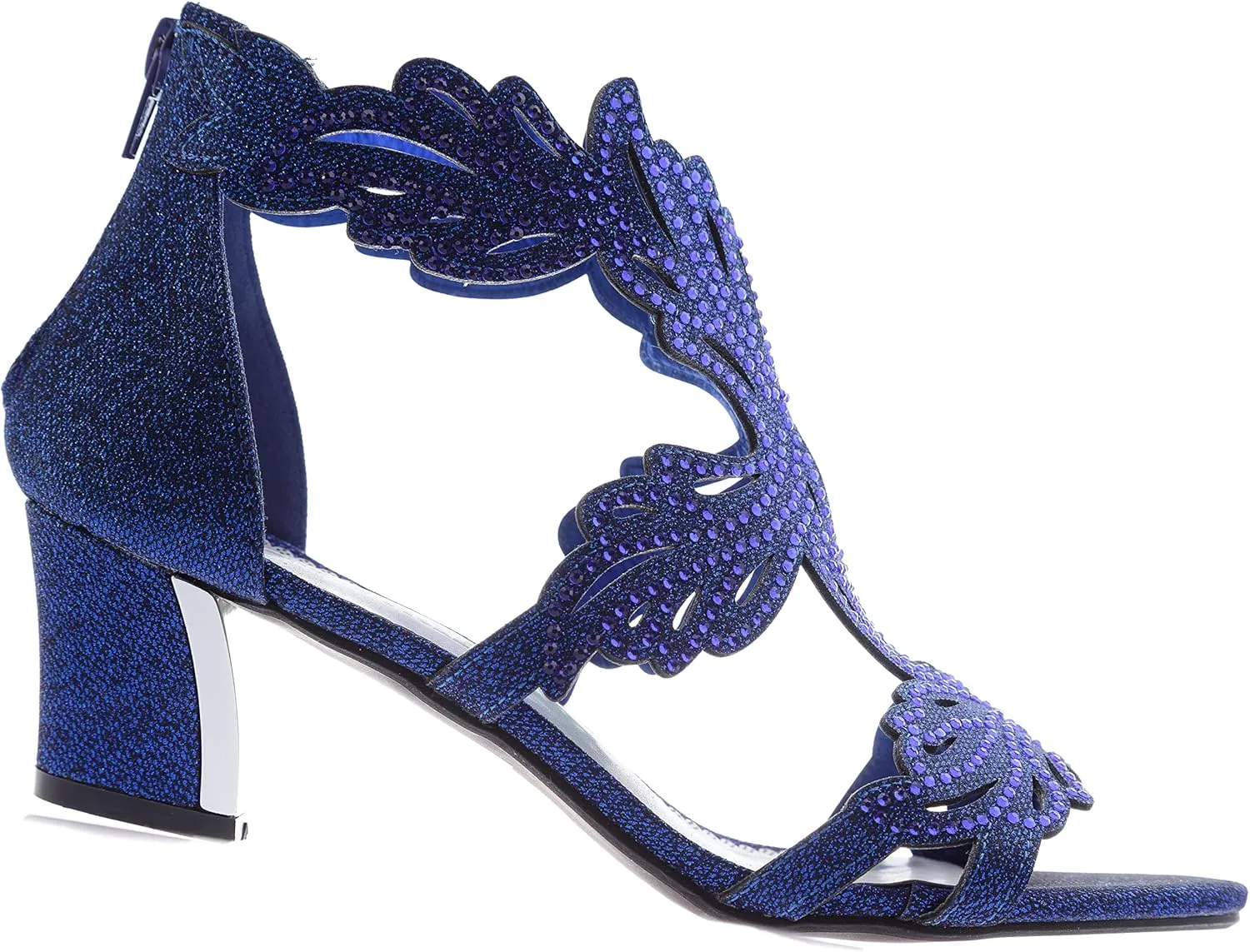 womens Heel Sandasl Sparkling Rhinestone Dress-Shoes lime03