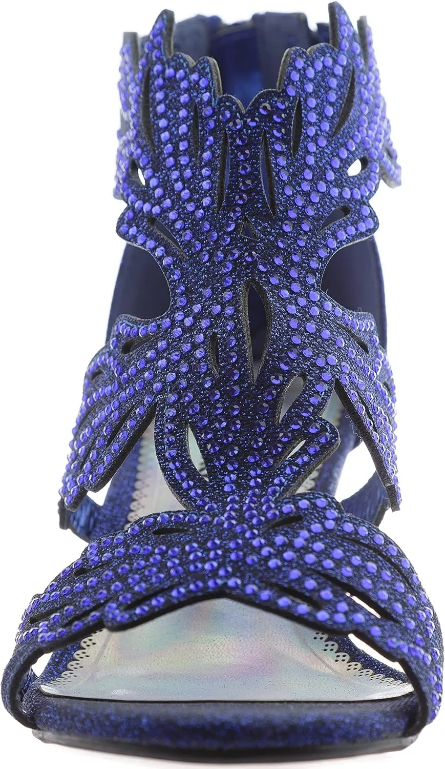 womens Heel Sandasl Sparkling Rhinestone Dress-Shoes lime03