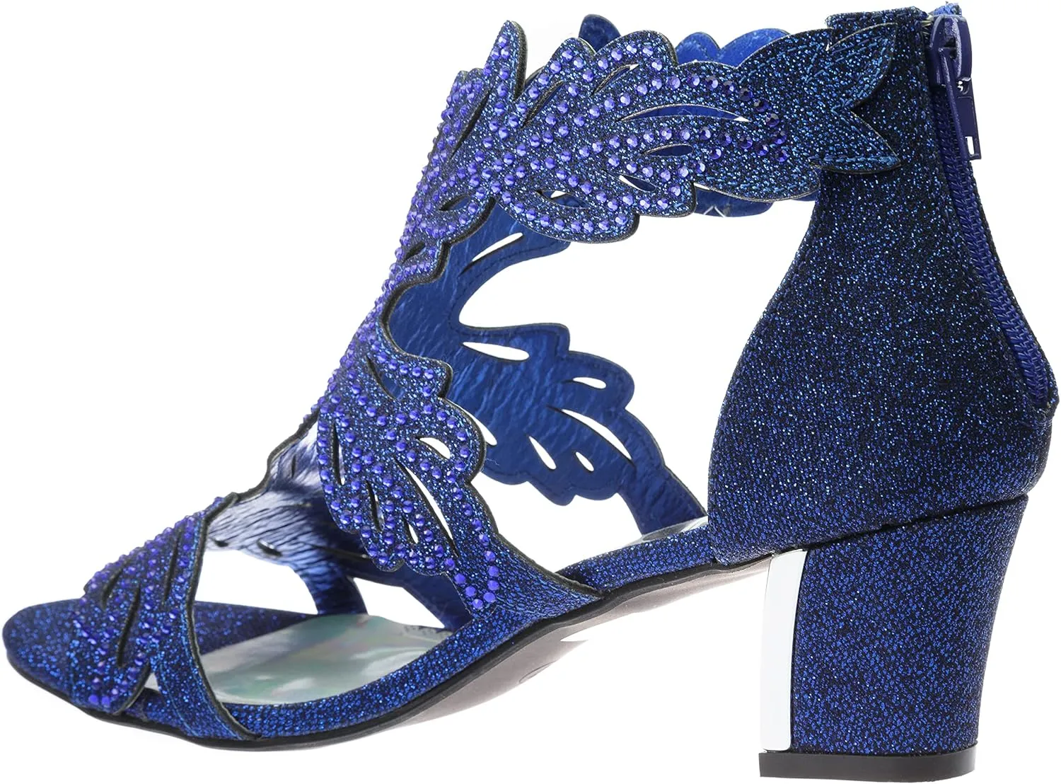 womens Heel Sandasl Sparkling Rhinestone Dress-Shoes lime03