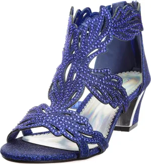 womens Heel Sandasl Sparkling Rhinestone Dress-Shoes lime03