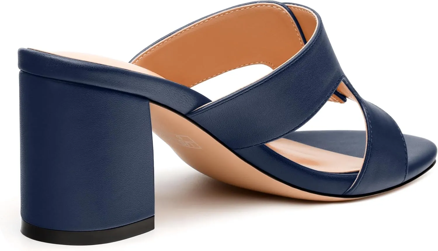 Women's Heeled Sandals, Round Open Toe Mid Chunky Heel, Buckle Fashion Slide Sandal for Wedding Party Daily Dressy