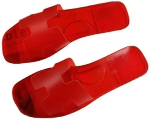 Women's Jelly Flat Sandals Open Toe Trendy Slip on Sandals for Women Slipper Sandals for Summer Outdoor Beach Pool