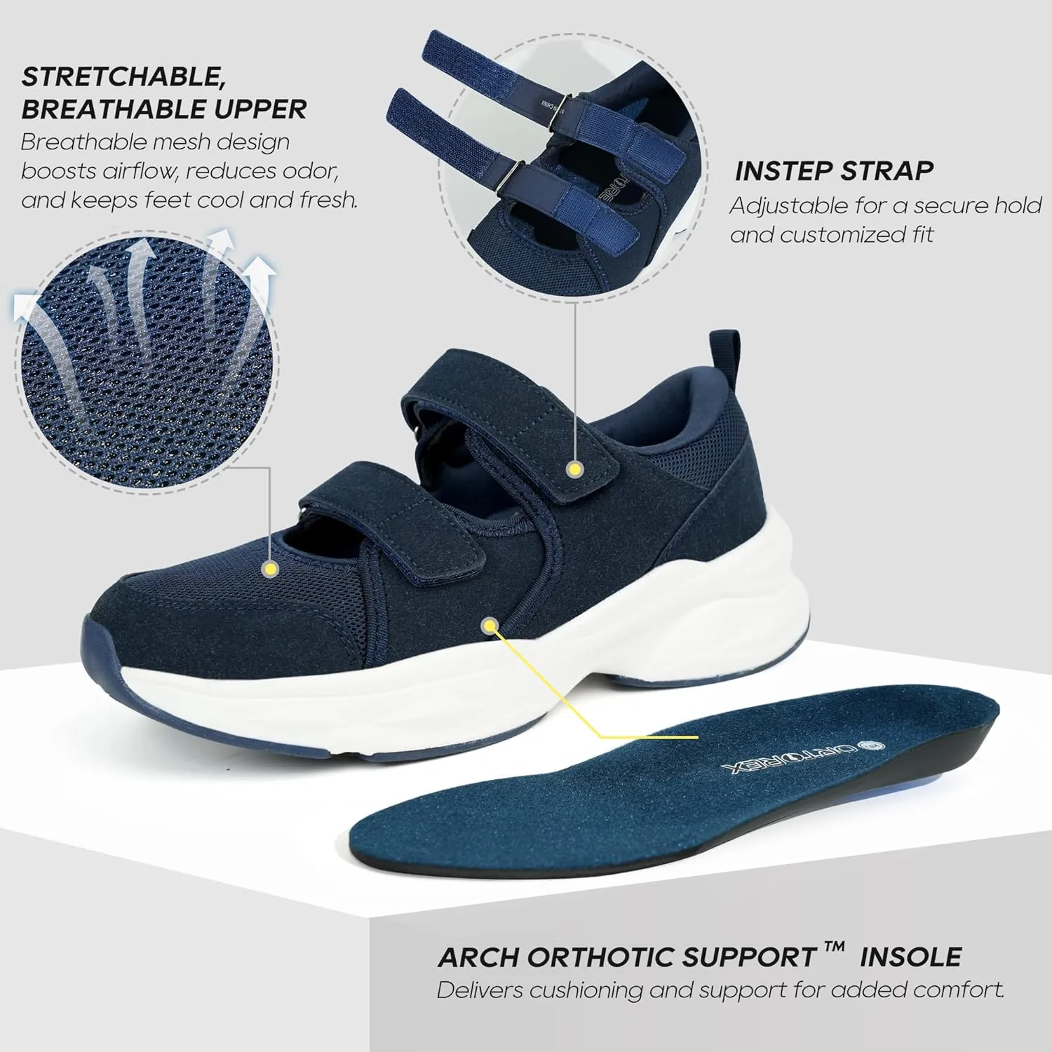 Women's Orthopedic Arch Support Sandals Diabetic Walking Shoes
