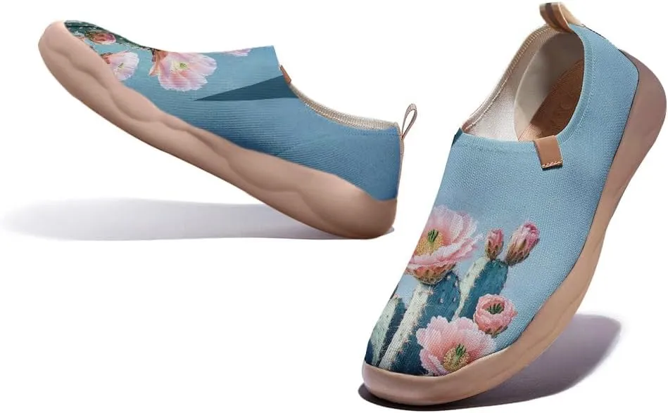 Women's Painting Slip On Travel Shoes Colorful Comfortable Lightweight Loafers Knitted Breathable Casual Walking Footwear
