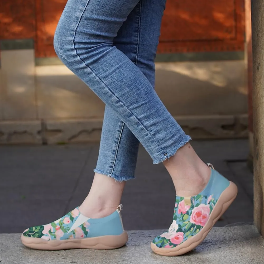 Women's Painting Slip On Travel Shoes Colorful Comfortable Lightweight Loafers Knitted Breathable Casual Walking Footwear