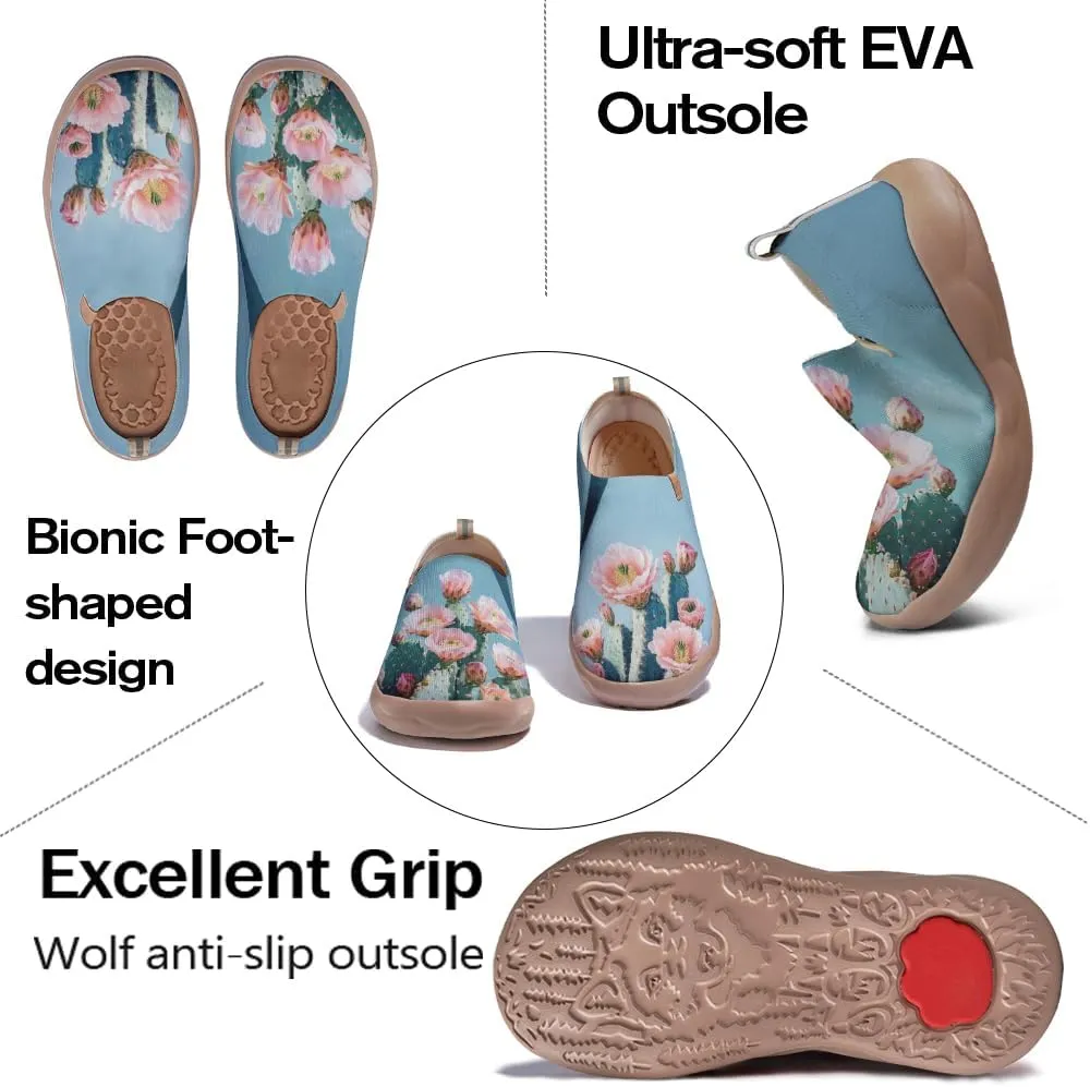 Women's Painting Slip On Travel Shoes Colorful Comfortable Lightweight Loafers Knitted Breathable Casual Walking Footwear