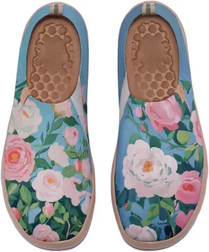 Women's Painting Slip On Travel Shoes Colorful Comfortable Lightweight Loafers Knitted Breathable Casual Walking Footwear
