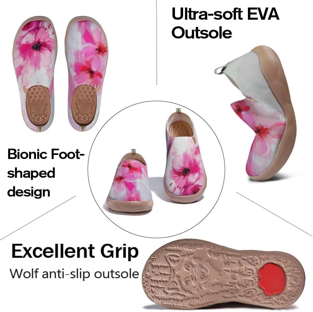 Women's Painting Slip On Travel Shoes Colorful Comfortable Lightweight Loafers Knitted Breathable Casual Walking Footwear
