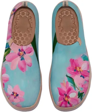 Women's Painting Slip On Travel Shoes Colorful Comfortable Lightweight Loafers Knitted Breathable Casual Walking Footwear