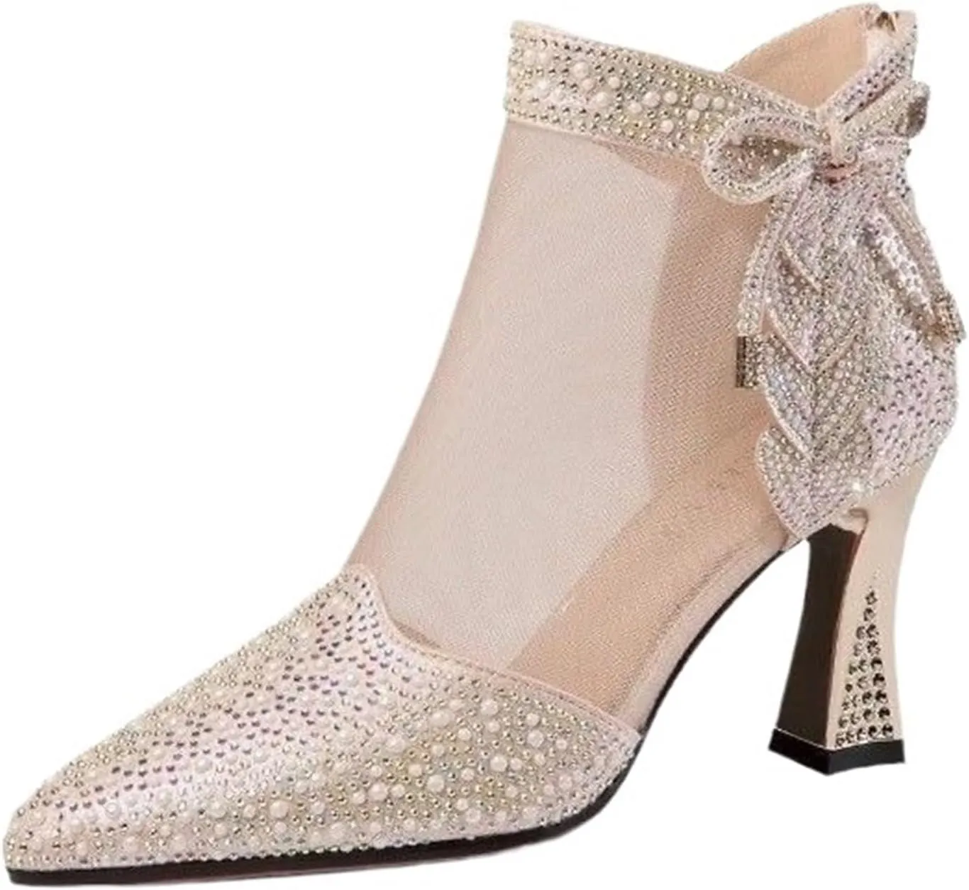 Women's Peep Toe High Heels Sandals Women's Rough Sandals Summer Fashion High Heel Hollow Out Sandals Large Size Casual Shoes